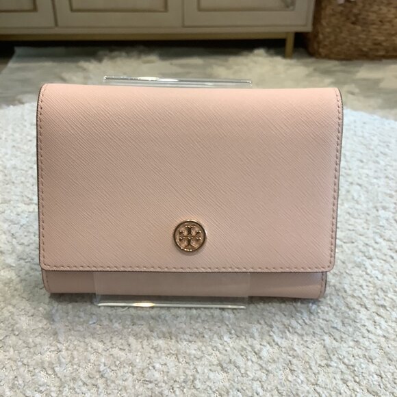 Tory Burch Handbags - Beautiful Tory Burch Pink Tri-Fold Wallet